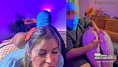 snow bunny pawg eats cock after spanking