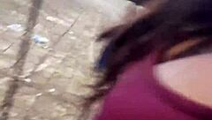 after the party, young girl caught on street couldn't last 3 minutes