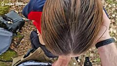 Shy Russian Girl's Outdoor Blowjob