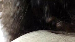 Seductive muse gives a dirty talk while giving blowjob