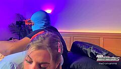 snow bunny pawg eats cock after spanking