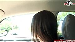 Hey, that skinny brunette teen picked up for sex and got a mouth cumshot