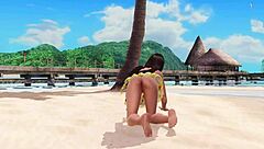 I relax on the beach in my favorite panties