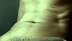 Asian man masturbates and has a huge ejaculation at home