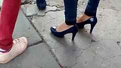 Beautiful princess swaps heels for slippers in a surprising twist