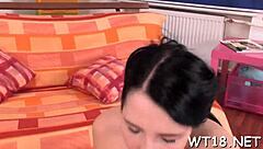 Legal teen blonde spreads tight pussy for blowjob!