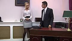 Steamy office affair with a smoking hot European beauty