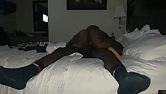 A young black woman from the ghetto has sex with a big cock in a hotel room