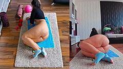 get fit and frisky with dual cam naked yoga spreading