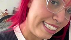 redhead amateur gets fucked by landlord in apartment viewing, first time encounter turns wild