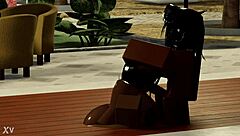 Deepthroat Blowjob Game in Roblox Porn Scene