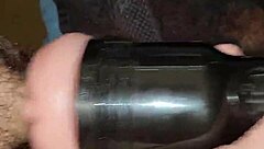 Intense Fleshlight Stroke Session with Monster Cock Cumshot