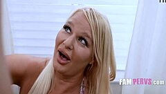 British housewife saves the day and satisfies her urges in a hardcore scene with stepson London River Kai Jaxon
