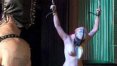 A threesome with a MILF and bondage fetishists in a rough BDSM scene
