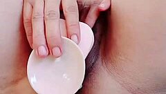 penetrating giant dildo and enjoying cumshot sensation