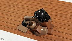 Deepthroat Blowjob Game in Roblox Porn Scene