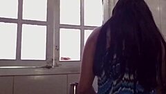 Latina housewife casually sucks dick in kitchen before chores