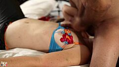 2177 - special ass to mouth - french amateur leather pants satin lingerie red panties turkish-blue outfit - thong bra garter belt blowjob rimming anal plug closeups