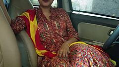 Married Indian wife gets fucked in car in public