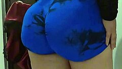 Mature Latina mom-in-law shows off her big ass in leggings