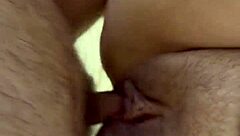 POV creampie with a fat MILF and her obedient husband