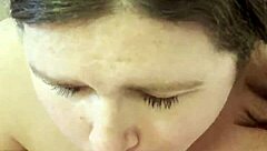 sexy bbw poppy cohen sucks monster cock in pov