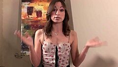 A dark-haired woman gets a creampie in a hot anal scene