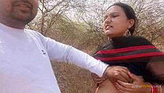 Indian MILF gets dirty in jungle for passionate sex video