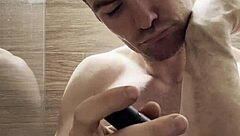 Gym rat's pre-photoshoot routine: hair removal and posing