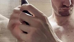 Gym rat's pre-photoshoot routine: hair removal and posing
