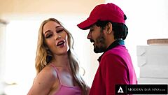 Does petite tutor emma starletto get used by delivery guy?