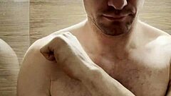 Gym rat's pre-photoshoot routine: hair removal and posing
