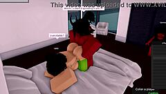 Straight friend’s girlfriend watches as he gets fucked by a monster in Roblox