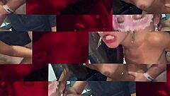Hot girls with brown hair kiss and pleasure each other in a naughty scene
