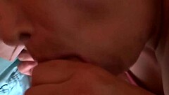 Curvy MILF Sucks Stepbrother And Friends' Cocks Until They Cum In Lingerie