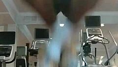 Pretty athletic wife gets blacked in the gym