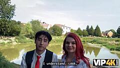 Sexy Redhead Miss Olivia Fucks In Public Street POV Cuckold Scene With Big Tits