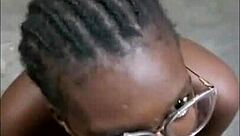 See through lingerie and rough sex with an African wife