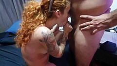 Beautiful cumshots and deep throat action in a one on one porn video