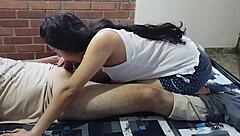 My cheating stepmom swallowed my load after an intense blowjob. Her cute, curvy body drove me wild in homemade action!