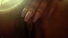 Pretty Ebony Pussy Solo Masturbation Close Up