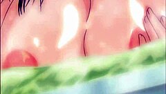 Step-sisters have a hot and steamy bath in this hentai video