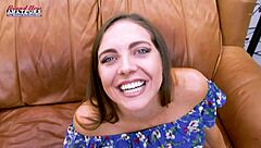 Brunette Hottie Queen Sadie Holmes Sucks Cock And Rubs Shaved Pussy