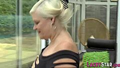 Big tits homemade brunette gets a facial and a titty fuck