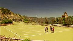 Eva angelina deepthroats and fucks a thick dick outdoors in doggystyle