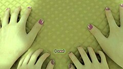 Hot lesbian scene with big ass MILFS and young girls in 3D video