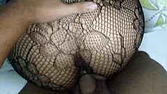 Fucking Wife's Pussy In Sexy Bodystocking From Her Lover