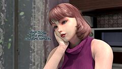 Milf lesbian with big tits and ass dominates young girl in 3d scene