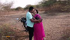 Outdoor sex with an Indian wife includes oral sex, finger play and deep throat penetration