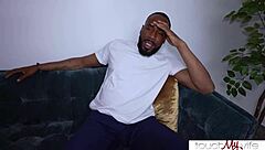 Wife's big black cock lover gets a birthday surprise